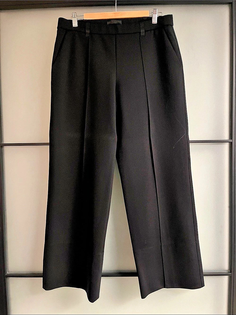 THE ROW Gala Pants Wide Leg Trousers in Black
